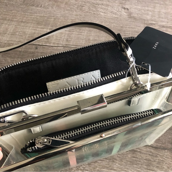 RARE ✨NWT ZARA Clear Vinyl Crossbody HEY Bag - Picture 15 of 15
